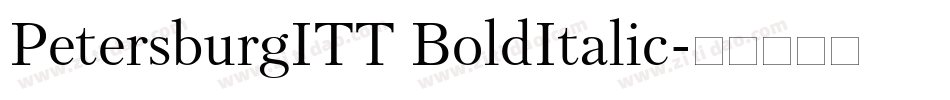 PetersburgITT BoldItalic字体转换